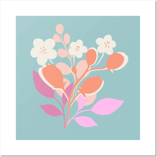 Modern floral bouquet print Posters and Art